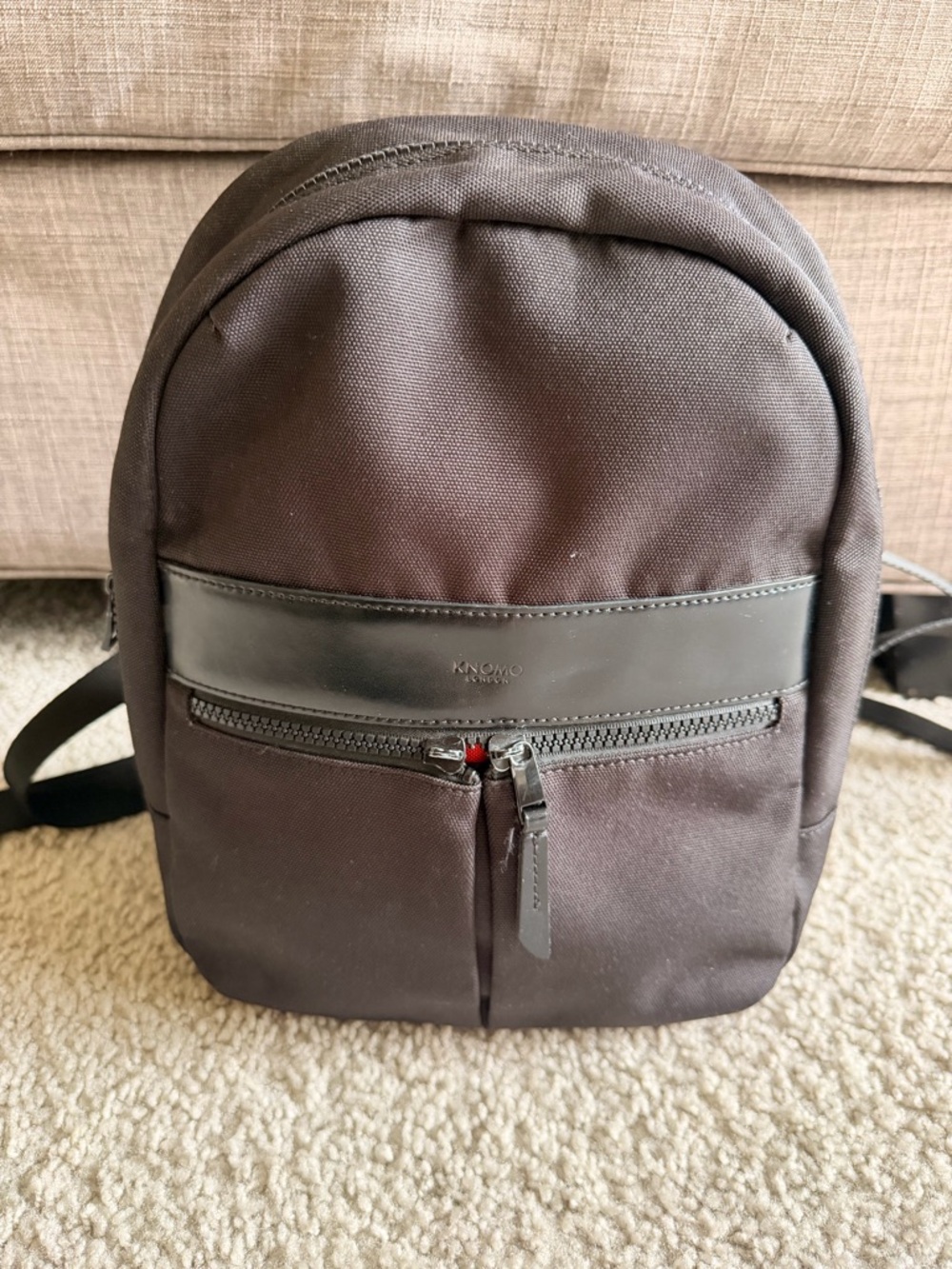 KNOMO Black Everyday Mini Backpack for Men